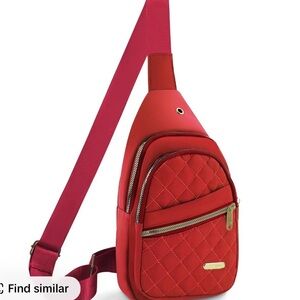 Red Quilted Crossbody Bag